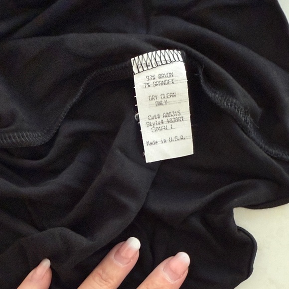 NEW SKY Brand Top Leather & Silver Metal Trim Y2K Black - Picture 5 of 8